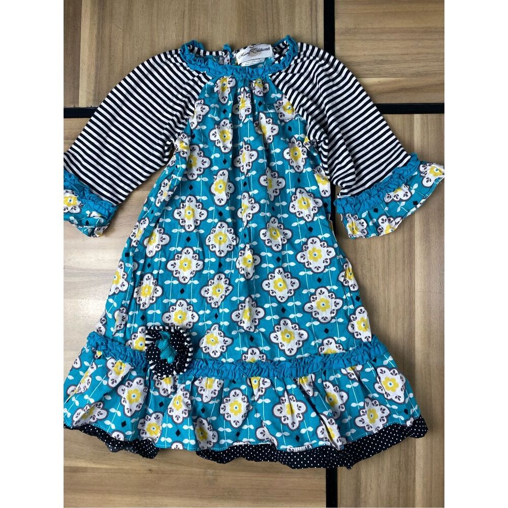 Rare editions‎ teal dress long sleeve